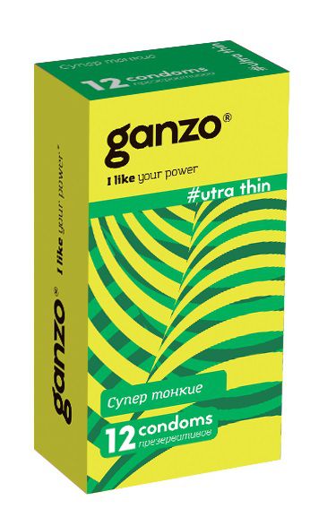 Ультратонкие презервативы Ganzo Ultra thin - 12 шт. - Ganzo - купить с доставкой в Липецке