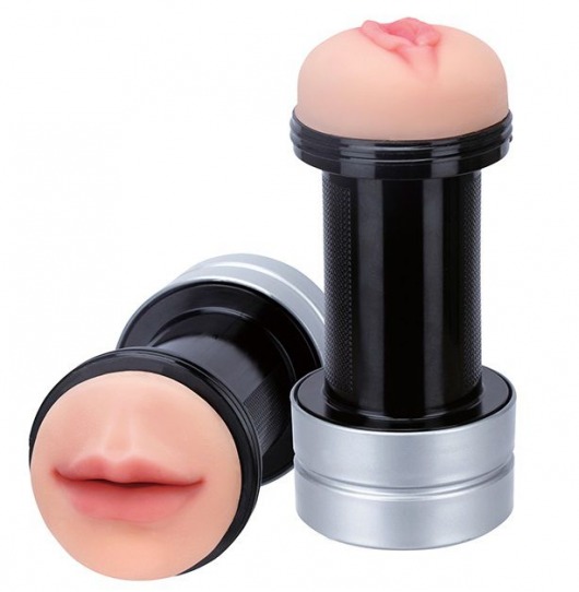 Двусторонний мастурбатор REALSTUFF 2 IN 1 HUMMER MOUTH   VAGINA - ротик и вагина - Dream Toys - в Липецке купить с доставкой