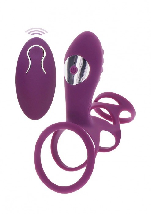 Фиолетовая эрекционная вибронасадка Halo Halo C-Ring Sleeve - Toy Joy - в Липецке купить с доставкой