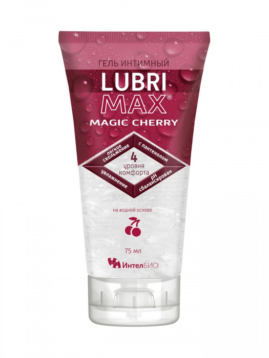 Интимный гель-смазка на водной основе Lubrimax Magic Cherry - 75 мл. - ИнтелБИО - купить с доставкой в Липецке