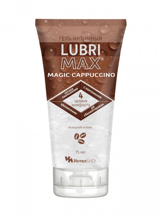 Интимный гель-смазка на водной основе Lubrimax Magic Cappuccino - 75 мл. - ИнтелБИО - купить с доставкой в Липецке