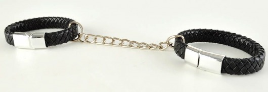 Черные наручники большого размера «Вояж» - Sitabella - купить с доставкой в Липецке