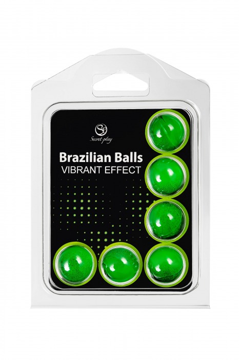 Набор из 6 шариков с массажным маслом Brazilian Balls с эффектом вибрации - Secret Play - купить с доставкой в Липецке