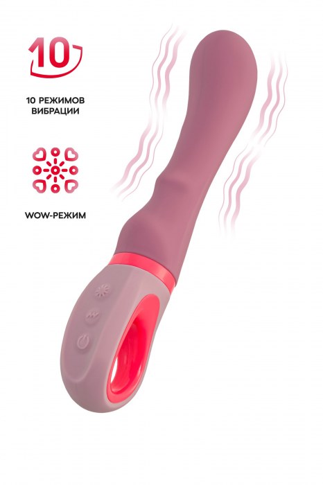 Розовый вибратор для G-стимуляции Rose - 19 см. - ToyFa