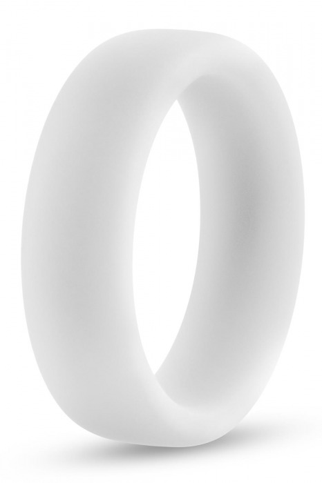 Белое люминесцентное эрекционное кольцо Silicone Glo Cock Ring - Blush Novelties - в Липецке купить с доставкой