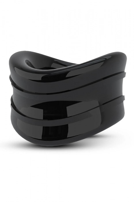 Черное эрекционное кольцо на мошонку Beef Ball Stretcher Snug - Blush Novelties - в Липецке купить с доставкой