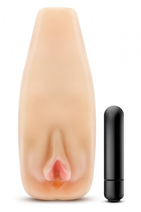Мастурбатор-вагина с вибрацией Soft   Wet Natasha Realistic Beige Masturbator - Blush Novelties - в Липецке купить с доставкой
