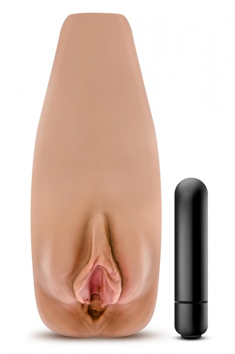 Маструбатор-вагина с вибрацией Soft   Wet Renata Realistic Tan Masturbator - Blush Novelties - в Липецке купить с доставкой