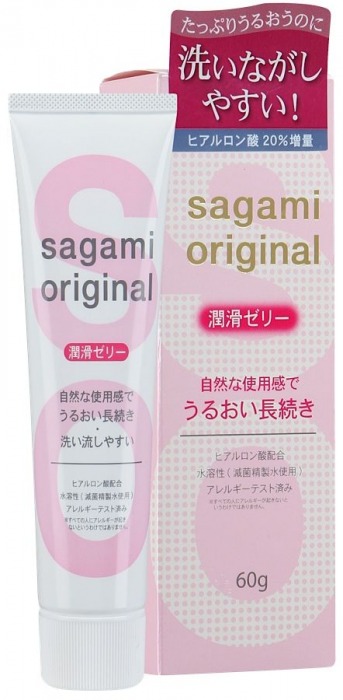 Гель-смазка на водной основе Sagami Original - 60 гр. - Sagami - купить с доставкой в Липецке