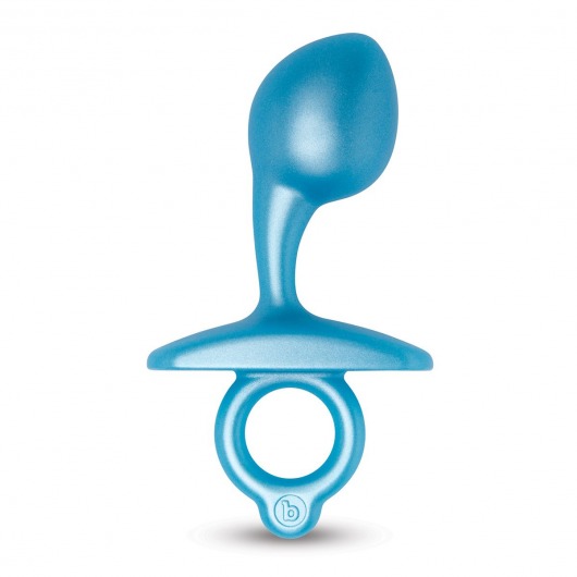 Голубая анальная пробка для массажа простаты Bulb Silicone Prostate Plug - 10,7 см. - b-Vibe - в Липецке купить с доставкой