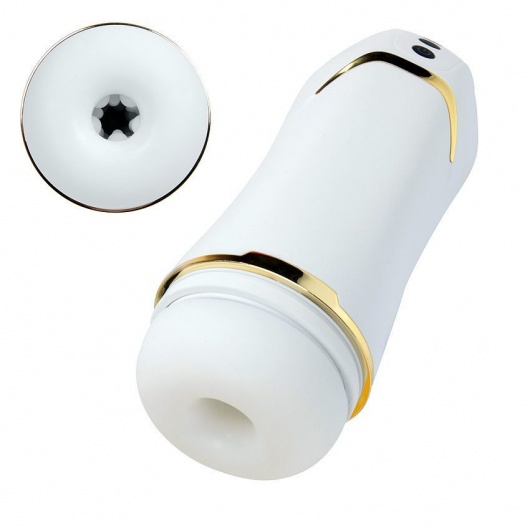 Белый вибромастурбатор Hero с режимом вакуума - A-LOVING - в Липецке купить с доставкой