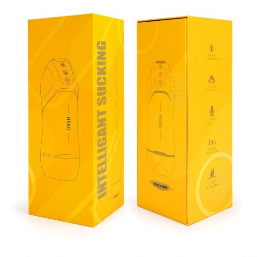 Белый вибромастурбатор Hero с режимом вакуума - A-LOVING - в Липецке купить с доставкой