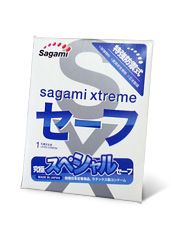 Презерватив Sagami Xtreme Ultrasafe с двойным количеством смазки - 1 шт. - Sagami - купить с доставкой в Липецке