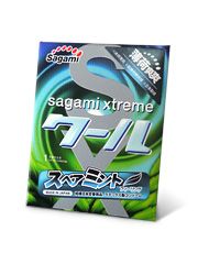 Презерватив Sagami Xtreme Mint с ароматом мяты - 1 шт. - Sagami - купить с доставкой в Липецке