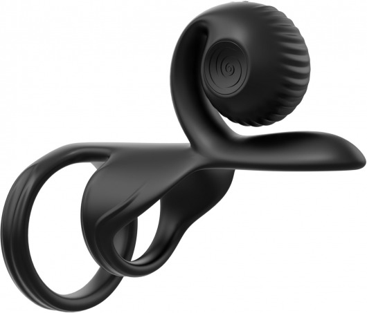 Черная насадка на пенис SVibe Jovi с пультом ДУ - SVibe - в Липецке купить с доставкой