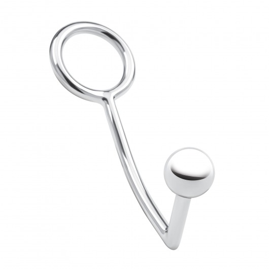 Кольцо на пенис с анальным стимулятором Stainless Steel Anal Hook   Cock Ring - BlueLine - в Липецке купить с доставкой