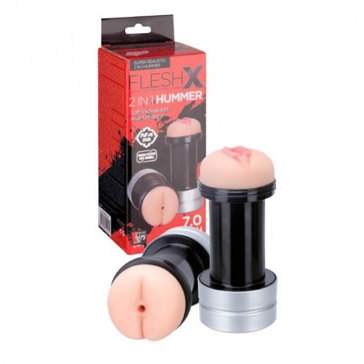 Мастурбатор 2-в-1 REALSTUFF 2 IN 1 HUMMER ANUS   VAGINA: вагина и анус - Dream Toys - в Липецке купить с доставкой