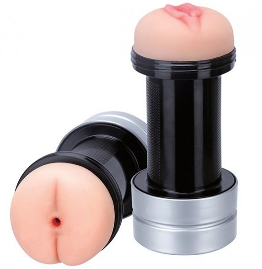Мастурбатор 2-в-1 REALSTUFF 2 IN 1 HUMMER ANUS   VAGINA: вагина и анус - Dream Toys - в Липецке купить с доставкой