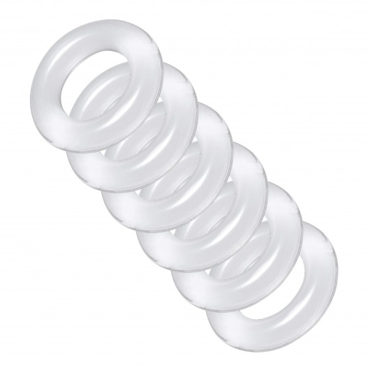 Комплект из 6 прозрачных эрекционных колец Ring Master Custom Ball Stretcher Kit - XR Brands - в Липецке купить с доставкой