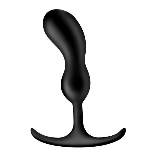Черный массажер простаты с утяжелителями Premium Silicone Weighted Prostate Plug Medium - 16,3 см. - XR Brands - в Липецке купить с доставкой