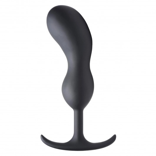 Черный массажер простаты с утяжелителями Premium Silicone Weighted Prostate Plug XL - 20,8 см. - XR Brands - в Липецке купить с доставкой