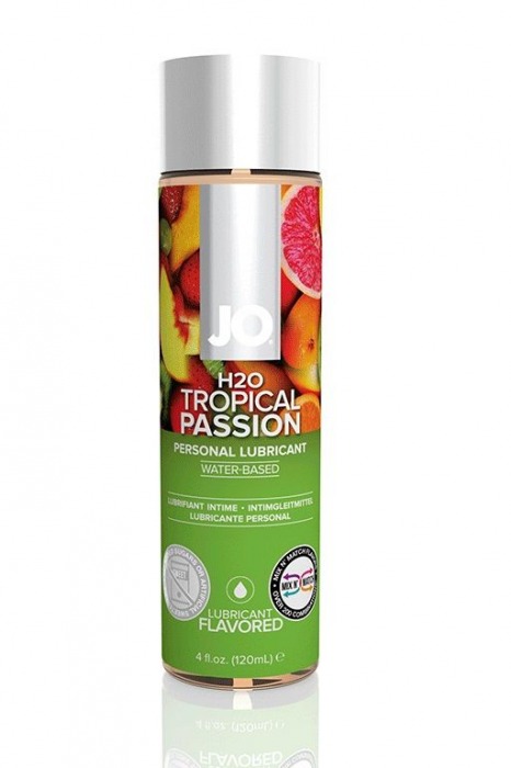 Лубрикант на водной основе с ароматом тропических фруктов JO Flavored Tropical Passion - 120 мл. - System JO - купить с доставкой в Липецке