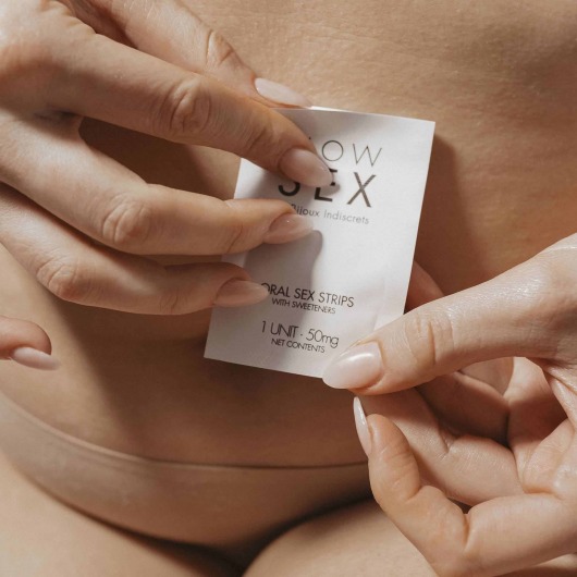 Полоски для орального секса Slow Sex Oral Sex Strips - 7 шт. - Bijoux Indiscrets - купить с доставкой в Липецке