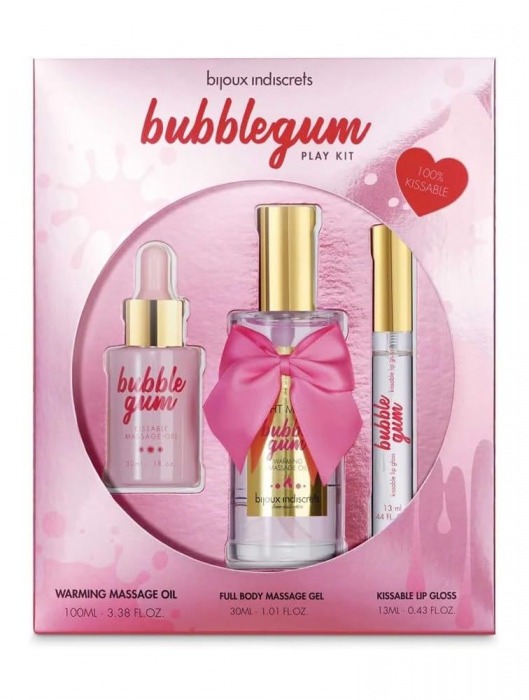 Набор средств для массажа и ласк Bubblegum Play Kit - Bijoux Indiscrets - купить с доставкой в Липецке