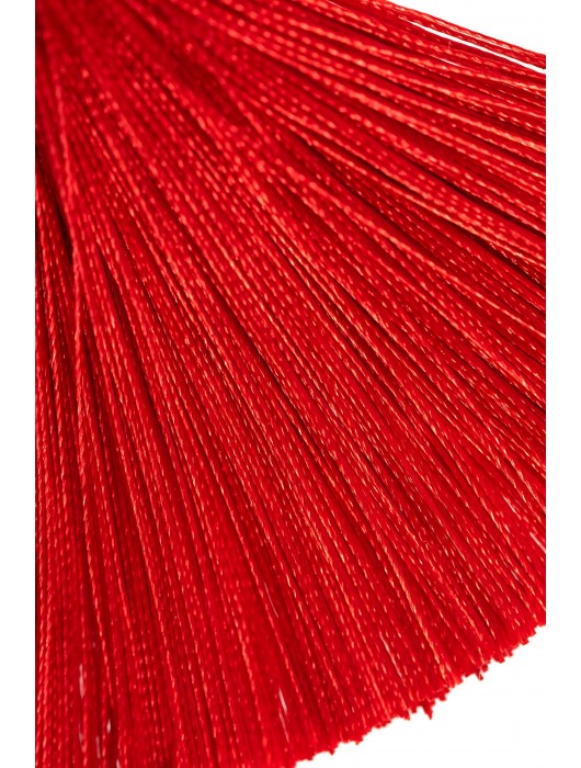 Зажимы на соски «Прищепки» с красными кисточками из шелка - Pecado - купить с доставкой в Липецке