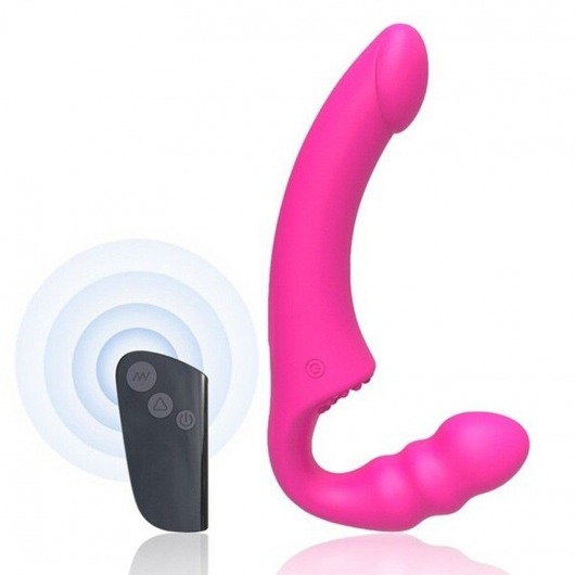 Розовый безремневой страпон Straples Strap-On Dildo - Erokay - купить с доставкой в Липецке