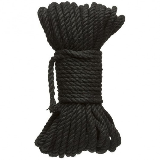Черная верёвка для связывания и фиксации Bind Tie - 15,24 м. - Doc Johnson - купить с доставкой в Липецке