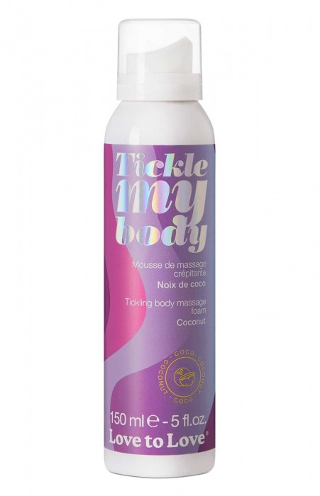 Массажная хрустящая пенка Tickle My Body Coconut с ароматом кокоса - 150 мл. - Love to Love - купить с доставкой в Липецке