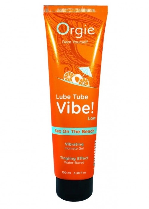 Гель с эффектом вибрации Lube Tube Vibe Low Sex On The Beach - 100 мл. - ORGIE - купить с доставкой в Липецке