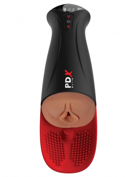 Мастурбатор-вагина в колбе с вибрацией Fuck-O-Matic Pro XL - Pipedream - в Липецке купить с доставкой