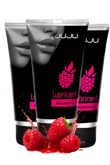 Набор из 3 съедобных лубрикантов JUJU со вкусом малины - JuJu - купить с доставкой в Липецке