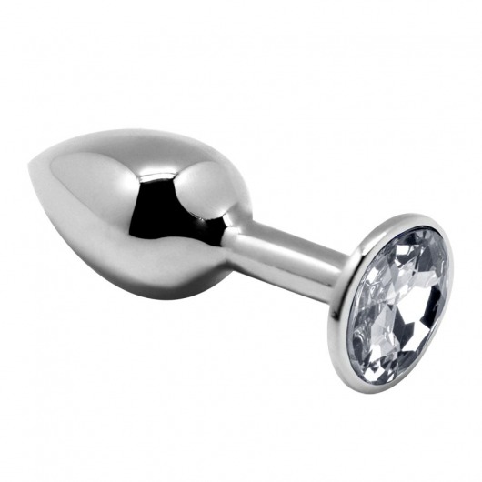 Серебристая анальная втулка с прозрачным кристаллом Mini Metal Butt Plug Size L - 9 см. - Adrien Lastic в Липецке Серебристая анальная втулка с прозрачным кристаллом Mini Metal Butt Plug Size L - 9 см. - Adrien Lastic
