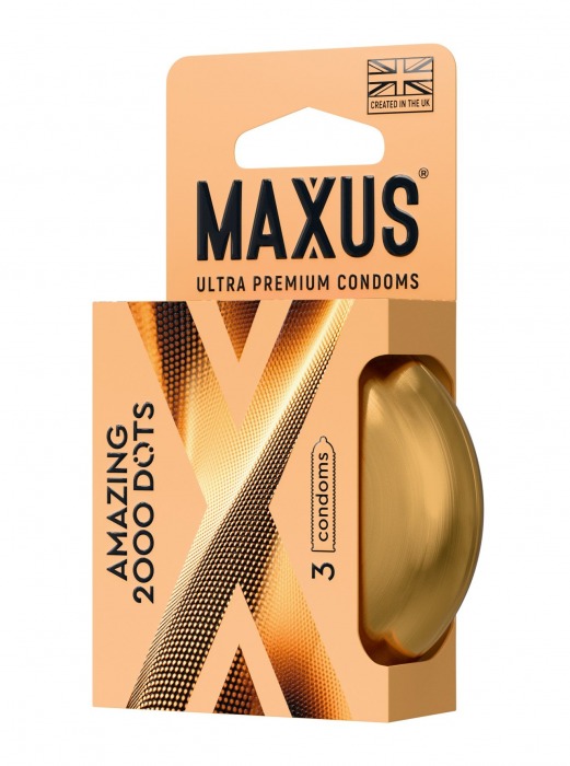 Точечные презервативы MAXUS 2000 Amazing Dots с железным кейсом - 3 шт. - Maxus - купить с доставкой в Липецке