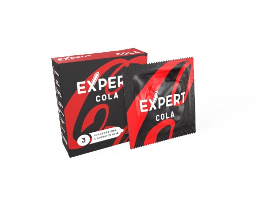 Презервативы с ароматом колы Expert Cola - 3 шт. - Expert - купить с доставкой в Липецке