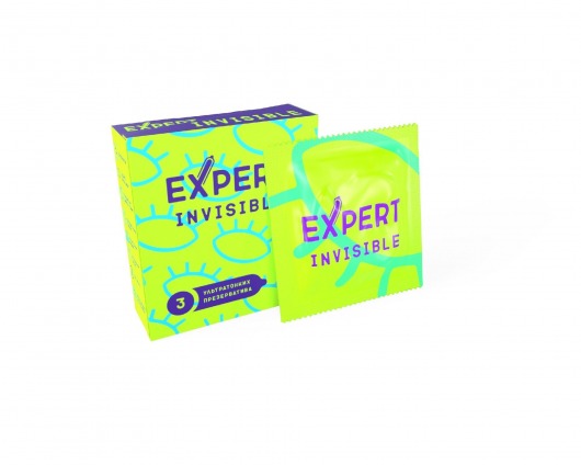 Ультратонкие презервативы Expert Invisible - 3 шт. - Expert - купить с доставкой в Липецке