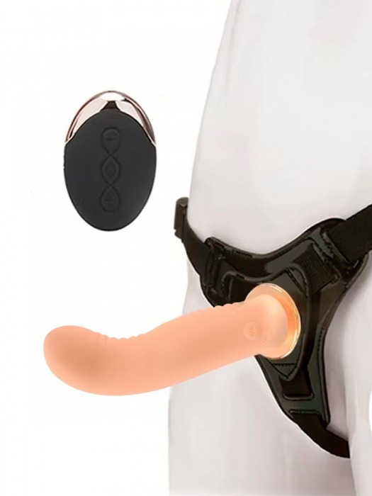 Женский вибрострапон со съемной насадкой и пультом ДУ - Erokay - купить с доставкой в Липецке