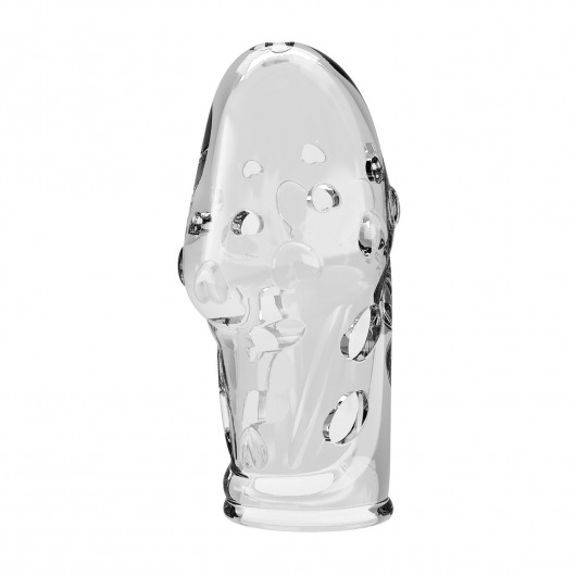 Прозрачная насадка на пенис Booker - 8 см. - Baile - в Липецке купить с доставкой