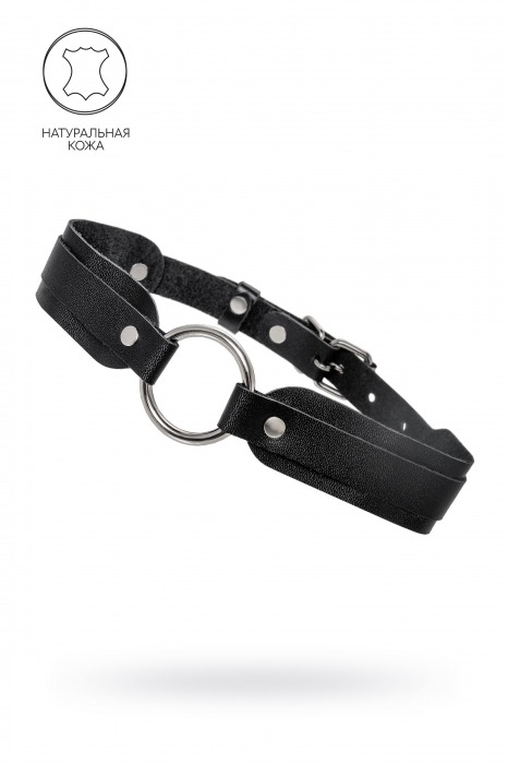 Черный кожаный чокер-ошейник со скруглёнными углами - Pecado - купить с доставкой в Липецке