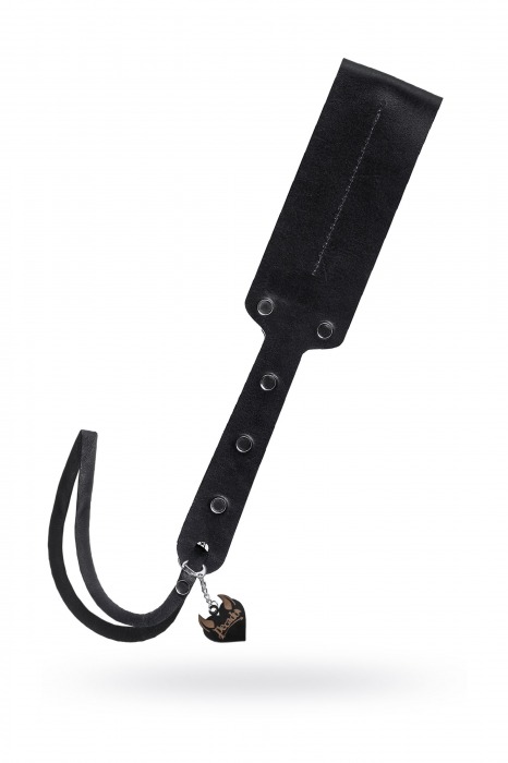 Черный кожаный пэддл - 32 см. - Pecado - купить с доставкой в Липецке