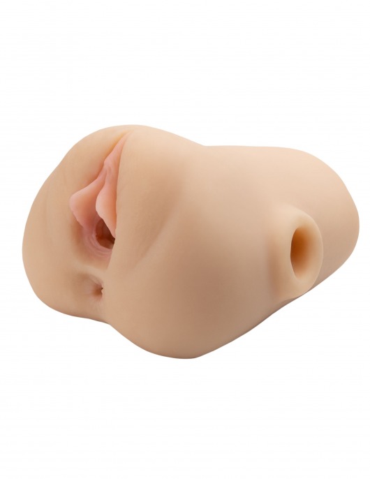 Телесный мастурбатор с вибрацией Double Pounder Vibrating Squeeze Stroker - Pipedream - в Липецке купить с доставкой