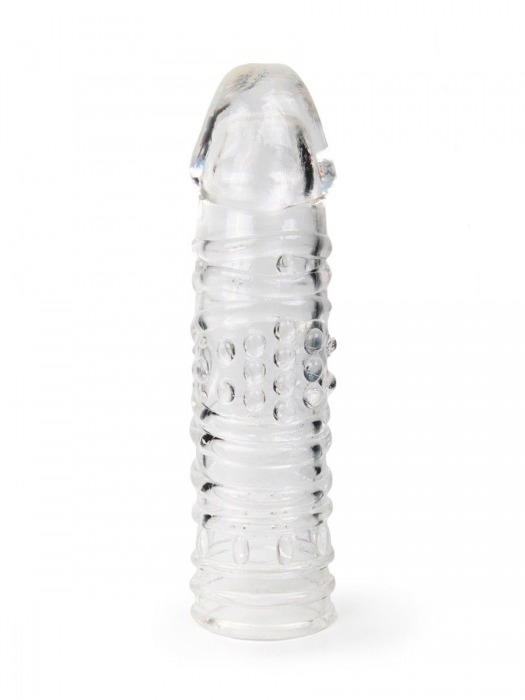 Прозрачная закрытая насадка на пенис - 17 см. - Sex Expert - в Липецке купить с доставкой