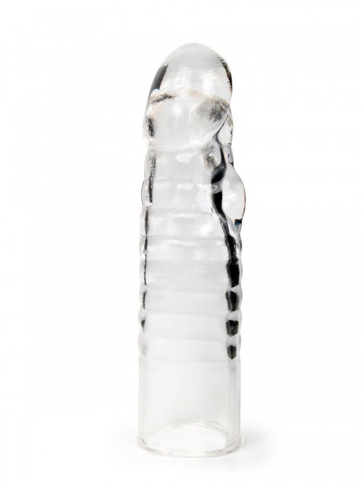 Прозрачная закрытая насадка на член - 15 см. - Sex Expert - в Липецке купить с доставкой
