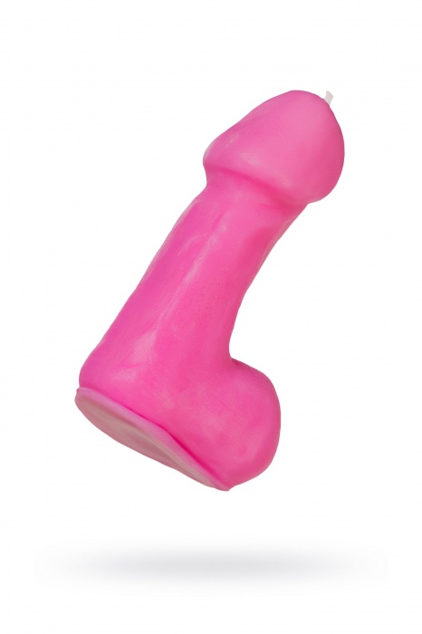 Розовая свеча в форме пениса - 47 гр. - Pecado - купить с доставкой в Липецке