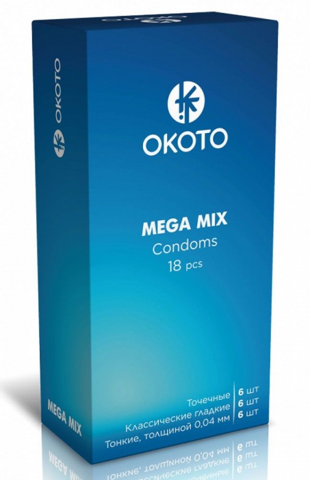 Презервативы OKOTO Mega Mix - 18 шт. - Sitabella - купить с доставкой в Липецке