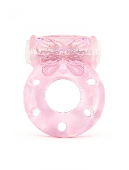 Розовое эрекционное виброкольцо с бабочкой - 1137 - в Липецке купить с доставкой