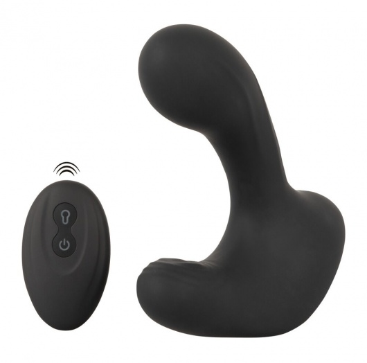 Черная анальная вибропробка с функцией расширения RC Butt Plug with 3 functions - Orion - в Липецке купить с доставкой